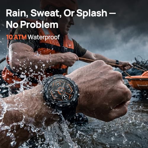 mibro GS Explorer S Rugged Smart Watch for Men with Scratch-Resistant Ceramic and 1.32" AMOLED Display, 20+ Days Battery, Bluetooth Call & 10ATM Waterproof, Dual Band GPS, Heart Rate & Sleep Tracking