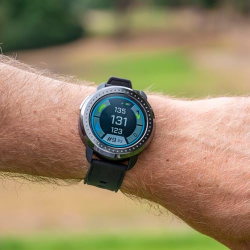 Bushnell Golf iON Elite GPS Watch – Color Touchscreen, Slope‑Adjusted Yardages, 38,000+ Courses, Shot Tracker, USB‑C, Magnetic Charger – Black