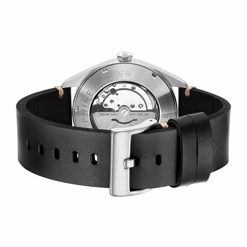 Boyarca Pilot Watch Men's Aviator Wrist Watch Japan Automatic Movement Retro Mechanical Watches Stainless Steel Case with Luminous Waterproof (Gray)