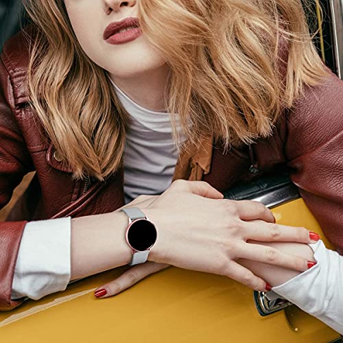 Lerobo Bands Compatible with Samsung Galaxy Watch Active/Active 2 44mm 40mm/Galaxy Watch 3 41mm/Galaxy Watch 42mm,20mm Soft Silicone Sport Strap Replacement bands,3 Pack,Large,Black Navy Blue Gray
