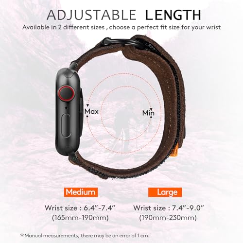 Compatible With Apple Watch Band, Super Rugged Nylon Sports Strap With Woven Loop Design For iWatch 42/44/45/38/40/41/49mm, Military Strap For Ultra 1/2 Series 10&11/9/8/7/6/5/4/3/2/1/SE Men Women