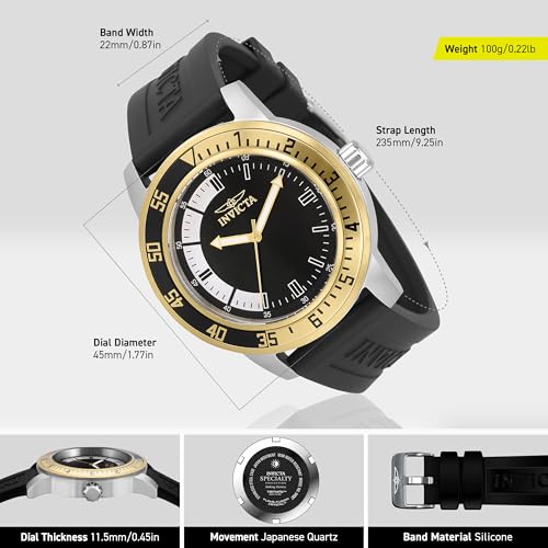 Invicta Men's Specialty 45mm Quartz, Black 34097
