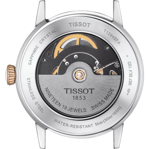 Tissot mens Classic Dream Stainless Steel Dress Watch Rose Gold T1294072203100
