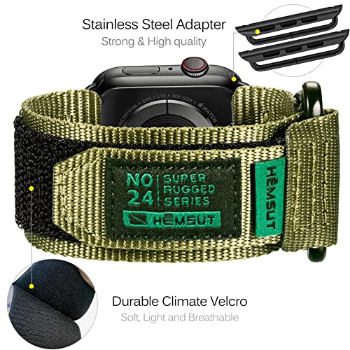 SMITHA Sport Nylon Replacement Band for Apple Watch, Unisex, 42mm/44mm/45mm/49mm, Breathable, Rugged, Stylish, Suitable as Gift