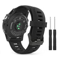 MoKo Band Compatible with Garmin Fenix 3/Fenix 5X, Soft Silicone Replacement Watch Band fit Garmin Fenix 3/Fenix 3 HR/Fenix 5X/5X Plus/D2 Delta PX/Descent Mk1 Smart Watch - Black