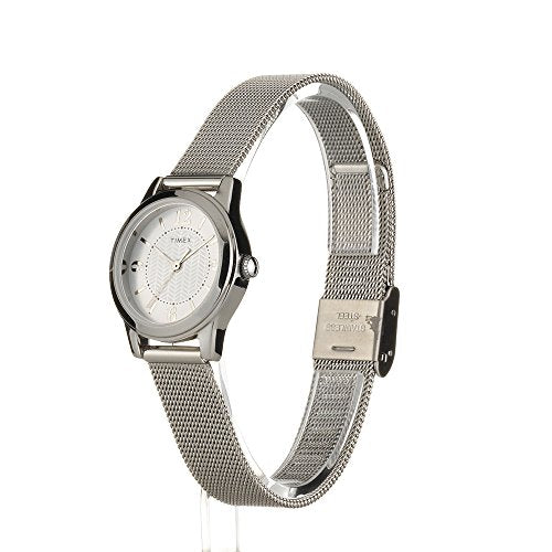 Timex Women's T2P457 Casey Dress Silver-Tone Stainless Steel Mesh Bracelet Watch