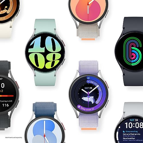 SAMSUNG Galaxy Watch 6 44mm Bluetooth Smartwatch w/ Fitness Tracker, Personalized HR Zones, Advanced Sleep Coaching, Heart Monitor, BIA Sensor, Biggest Screen, US Version, Graphite (Renewed)