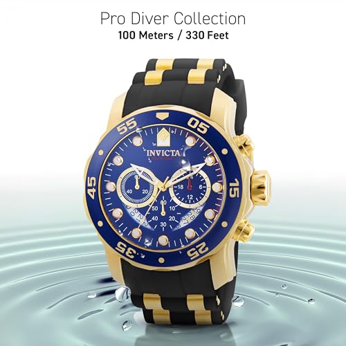 Invicta Men's 6983 Pro Diver Collection Chronograph Blue Dial Black Polyurethane Watch