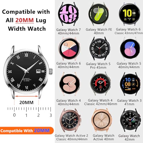 JR.DM Boho Beaded Handmade Braided Bracelet Band Women 20mm Compatible with Samsung Galaxy Watch 7/6/5/4/Active 2/4 Classic/6 Classic/5 Pro/FE 40mm 42mm 43mm 44mm 45mm 46mm 47mm