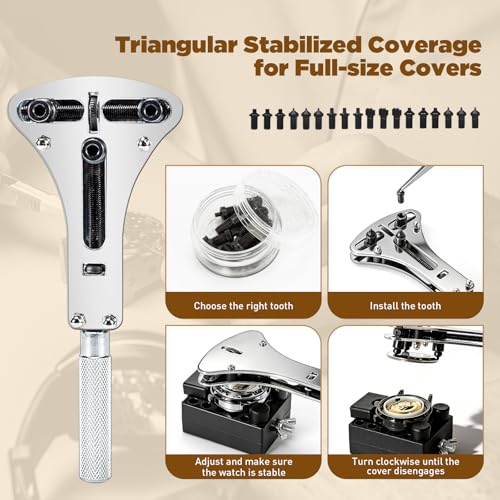 Eventronic Watch Repair Kit, Watch Link Removal Kit, Watch Battery Replacement Tool Kit, Watch Tool Kit with Carrying Case for Battery Replacement and Strap Disassemble, Watch Band Pin Tool