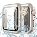 Goton Waterproof Case Compatible for Apple Watch Screen Protector Series 6/5/4, SE 3/2/1 44mm, Hard Bumper with Tempered Glass for iWatch Cover 44 mm