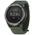 DIDITIME Tactical & Military Watches for Men - Waterproof 164FT, Fitness Watch with Compass, Metronome, Pedometer & Lightweight Breathable Nylon Band