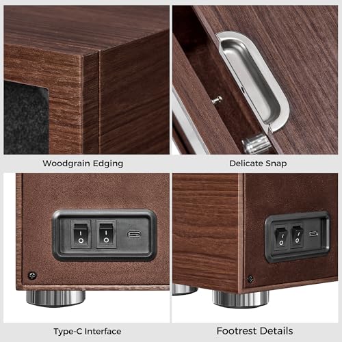 ANWBROAD Double Watch Winder, Automatic Watch Winder for Automatic Watches, Dual Watch Winder Box with Type-C Port Adapter, 4 Modes, Quiet Motor, LED Light, Fathers Day UJWW004M