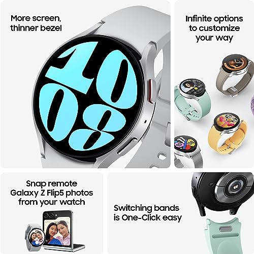 Samsung Galaxy Watch 6 44mm LTE Smartwatch, Fitness Tracker, Personalized HR Zones, Advanced Sleep Coaching, Heart Monitor, BIA Sensor for Health Wellness Insights, Big Screen, US Version, Graphite