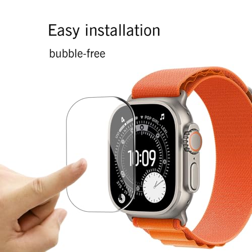 Ailun for Apple Watch Ultra 3/Ultra 2/Ultra Screen Protector [49mm], Tempered Glass Film, Anti-Scratch, High Definition, Touch Sensitive[3 Pack][Clear]