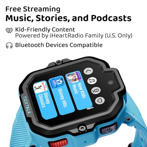 TickTalk 5 Kids Smart Watch with GPS Tracker, Voice & Video Calling, Texts, SOS & Parental Controls | Safe 4G LTE Smartwatch with Free Music, Reminders & School Mode for Boys & Girls Ages 3-12