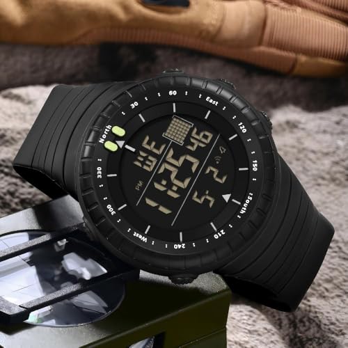 ManLinKei Men's Digital Sports Watch Military Waterproof Tactical Watch with LED Backlight Watches for Men