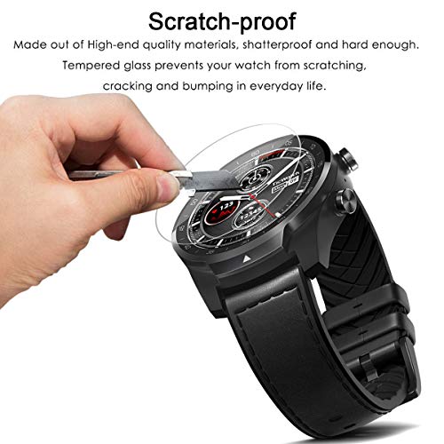 FINENIC Universal Round Watch HD Tempered Glass Screen Protector, Anti-Scratch, Anti-Fingerprint, 38mm Diameter (3 Pack)
