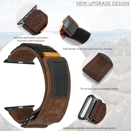 Compatible With Apple Watch Band, Super Rugged Nylon Sports Strap With Woven Loop Design For iWatch 42/44/45/38/40/41/49mm, Military Strap For Ultra 1/2 Series 10&11/9/8/7/6/5/4/3/2/1/SE Men Women