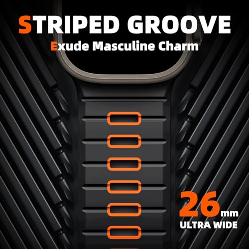 Odbeai Sport Band Compatible with Apple Watch Ultra 2 3/Ultra Band,Compatible with Apple Watch Bands for Men 49mm 46mm 45mm 44mm 42mm,Waterproof Silicone Strap for iWatch Bands All Series SE 11 10 9-1