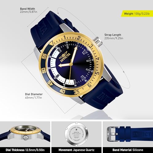 Invicta Men's 12847 Specialty Blue Dial Blue Polyurethane Watch