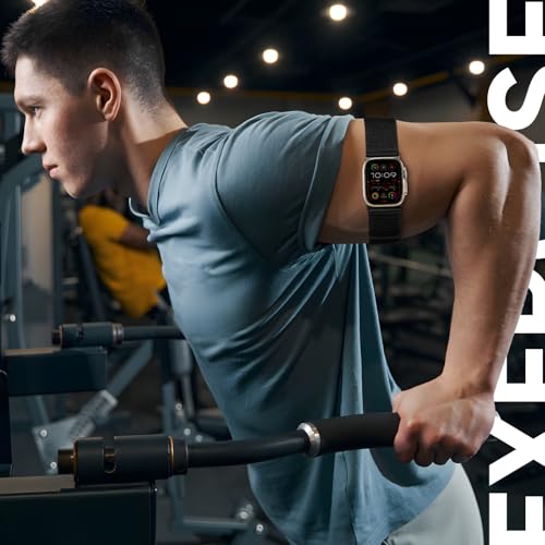 Arm/Ankle Band Compatible with Apple Watch 38mm 40mm 41mm 42mm 44mm 45mm 46mm 49mm for Women Men, Adjustable and Breathable Nylon Armband/Ankle Strap for iWatch SE3 2 1 Ultra Ultra2 Ultra3 Series 11 10 9 8 7 6 5 4 3 2 1