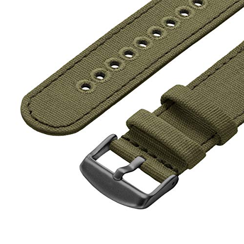 Archer Watch Straps - Canvas Straps for Apple Watch (Faded Olive, Gray, 40/41/42mm)