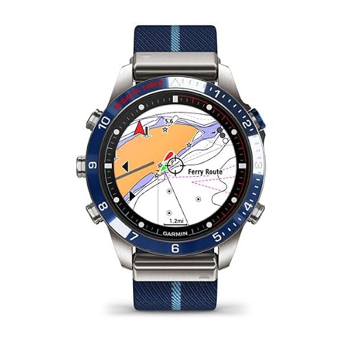 Garmin MARQ Captain, Men's Luxury Tool Watch with Advanced Nautical Features, Track Wind Speed, Direction, Temperature and Tide Information