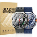 Suoman 4-Pack for Samsung Galaxy Watch Ultra 47mm Screen Protector, 9H Hardness Tempered Glass Screen Protective Film Ultra 47 mm for Galaxy 8/7 Smartwatches (2024-2025)