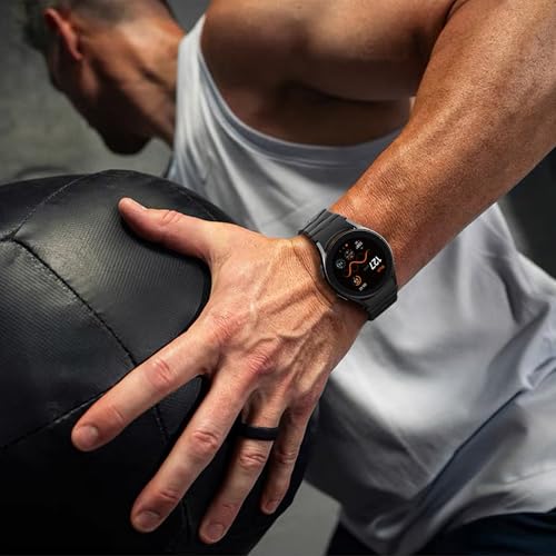 Bandletic Magnetic Silicone Band Compatible with Samsung Galaxy Watch 7 6 5 4 FE 40mm 44mm/for Galaxy Watch 6 4 Classic 43mm 47mm 42mm 46mm/Watch 5 Pro 45mm, 20mm No Gap Strap for Men Women, Black