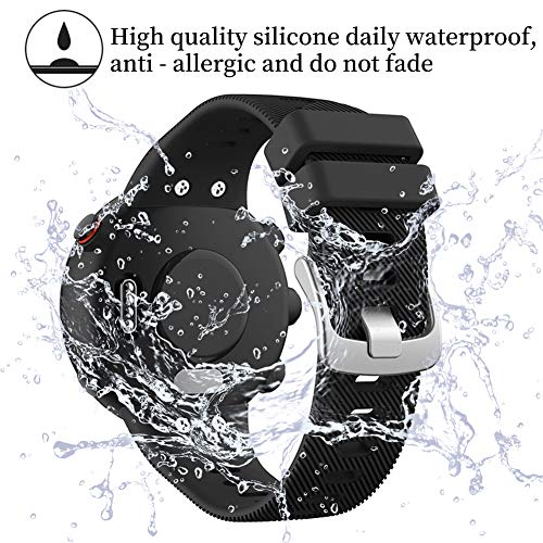 Watbro Compatible with Garmin Forerunner 45 band, Soft Silicone Sport Replacement Watch Band, Fitness Strap Bracelet Wristband for Garmin Forerunner 45 Smartwatch