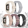 Maledan Elastic Band Compatible with Fitbit Charge 6/Charge 5 Bands Women, Waterproof Stretchy Nylon Strap Bracelet Replacement Wristbands for Fitbit Charge 5/Charge 6 Fitness Tracker Accessory