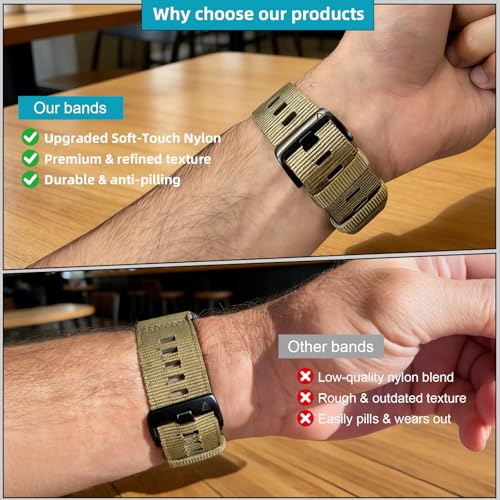 EKINGEEK for Garmin Watch Band, for Fenix 8 47mm/Fenix 7 /Fenix 6 Band - QuickFit 22mm Watch Band for EPIX Pro Gen 2 & Forerunner 965 - 22mm Nylon Watch Band for GARMIN Fenix 5 Plus/Fenix 6 Pro/Fenix 7 Pro