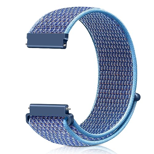 20mm Nylon Quick Release Band Compatible with Samsung Galaxy Watch 7 6 5 4 40mm 44mm/Garmin Vívoactive 6/5/3/3 Music/Forerunner 570 42mm/55/158/165/245/645/Amazift Active 2/Active/T-Rex 3 Pro 44mm