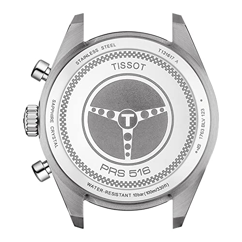 Tissot mens Tissot PRS 516 Chronograph 316L stainless steel case Quartz Watch Set, Grey, Stainless steel, 22 (T1316171104200)