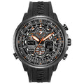 Citizen Men's Promaster Navihawk Eco-Drive Pilot Watch, Atomic Timekeeping, Chronograph, Power Reserve Indicator, Luminous, Anti-Reflective Crystal, Black Rubber Strap (Model: JY8035-04E)