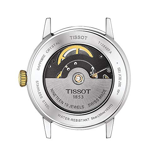 Tissot mens Classic Dream Stainless Steel Dress Watch gold T1294072203101
