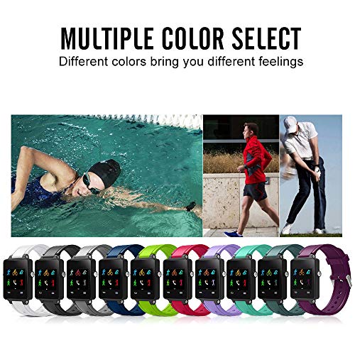 Meifox Compatible with Garmin Vivoactive Band,Solf Silicone Wristband Replacement Bands for Garmin Vivoactive Watch(Black)