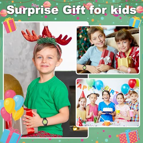 SOCICO Children Analog Watch Waterproof Time Teaching Boys Girls Watch Soft Band Learning Time Wrist Watch for Kids (Black-pre-Sale)