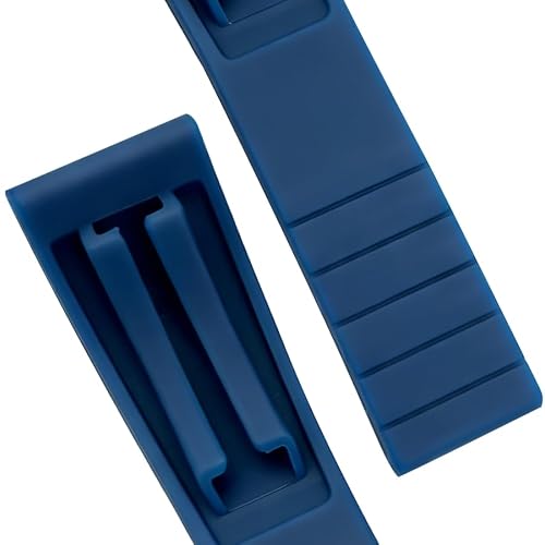 hengfento2 Watch Silicone Rubber Strap Band Replacement For Rolex Datejust Daytona Submariner Gmt Ghost Yachtmaster 20mm (Blue)