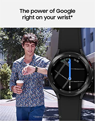 Samsung Galaxy Watch 4 Classic 46mm Smartwatch with ECG Monitor Tracker for Health Fitness Running Sleep Cycles GPS Fall Detection LTE US Version, Black (Renewed)