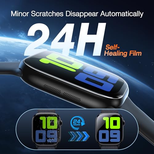 EGV 4 Pack for Apple Watch Series 11 Screen Protector 46mm [Auto Install Box] [0 Bubbles] HD Ultra-thin Soft TPU Film for 46mm Apple Watch Series 10 Screen Protector, Anti-Scratch Max Coverage