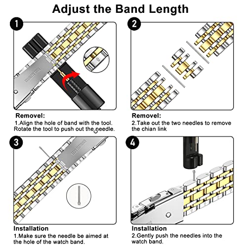 MioHHR Slim Metal Band Compatible with Apple Watch Band 42mm(Series 11 10) 41mm(Series 9 8 7) 40mm(Series 6 5 4 SE3/2/1) 38mm(Series 3 2 1),Stainless Steel iWatch Bands for Women,Silver/Gold