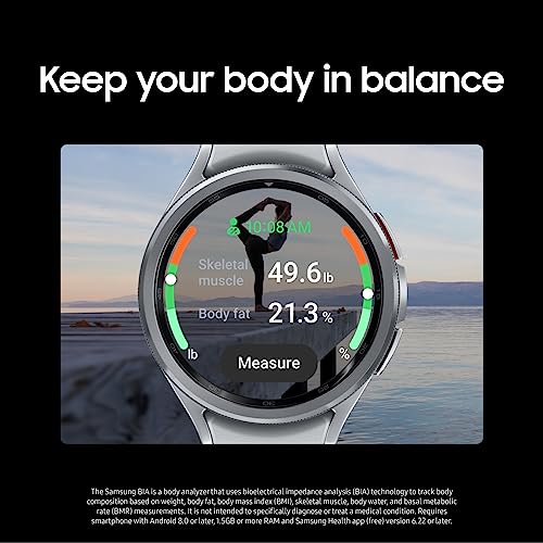 SAMSUNG Galaxy Watch 6 Classic 47mm LTE Smartwatch, Rotating Bezel, Fitness Tracker, Personalized HR Zones, Advanced Sleep Coaching, Heart Monitor, BIA Sensor for Health Insights, US, Silver (Renewed)