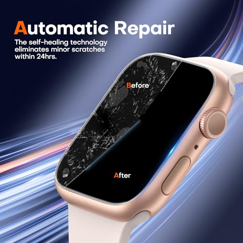 L K LϟK 8 Pack for Apple Watch Series 11/10 Screen Protector 42mm- Self-Healing TPU Screen Protector, Anti Scratch 0 Bubble, HD Touch Sensitive, Upgrade Flexible Film for iWatch S11/10 42mm