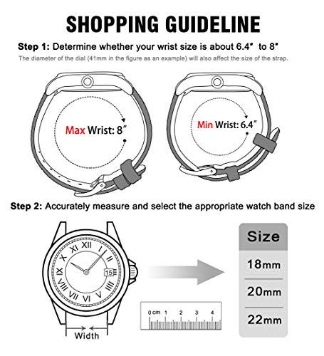 Ritche Christmas Gift 18mm Sailcloth Wristbands Watch Strap, Quick Release Sailcloth Watch Band Padding Design Watch Bands for Men Women, White Elephant Gifts, Stocking Stuffers for Men