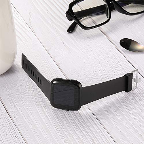 Wepro Band Compatible with Fitbit Versa 2 Bands for Women Men, Soft Band Compatible with Fitbit Versa Bands, Sport Waterproof Breathable Replacement Wristbands Strap for Versa Lite, Small, Black