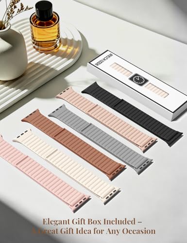 Patented Magnetic Sport Silicone Band Compatible with Apple Watch Bands 40mm 38mm 41mm 44mm 45mm 42mm 49mm Women Men, Soft Silicone Sport Loop Strap for iWatch Series 11 10 9 8 7 6 5 4 3 2 1 SE Ultra