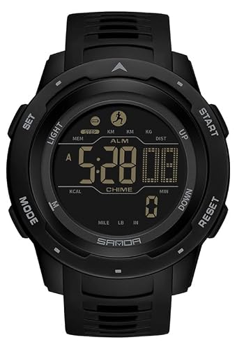 FANMIS Men Pedometer Watches Military Multifunctional 50M Waterproof Digital Outdoor Sports Watch