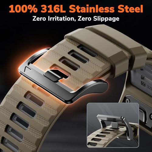 Quickfit 22mm Watch Bands for Garmin Fenix 8 47mm/7/6/5, Sports Silicone Bands Compatible with Garmin Fenix 8 Pro 47mm/7 Pro/6 Pro/5 Plus/Forerunner 935/945/955/965/Approach S60/S62/Epix 2